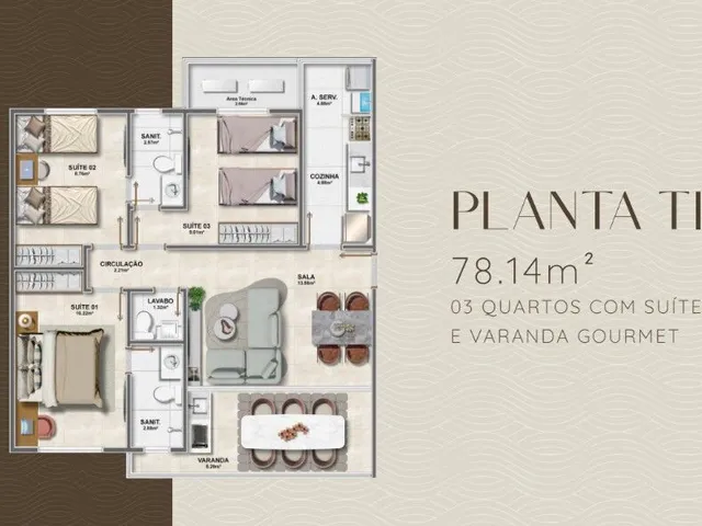 Imagem 4: Apartamento 03 quartos com suíte na Pituba- VIVID PITUBA !!