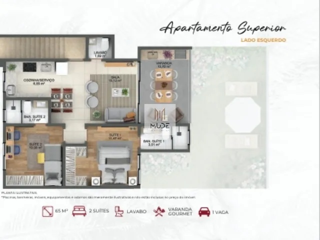 Imagem 10: PRIME JOANES - Apartamentos 2 Suítes de 69m² e opções de garden privativo em