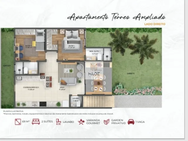 Imagem 6: PRIME JOANES - Apartamentos 2 Suítes de 69m² e opções de garden privativo em