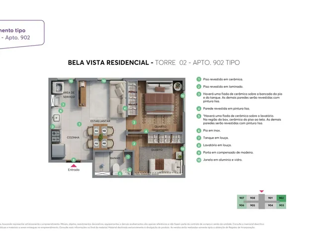 Imagem 12: Residencial Bela Vista Apartamento à venda no bairro Pernambués - Salvador/BAde
