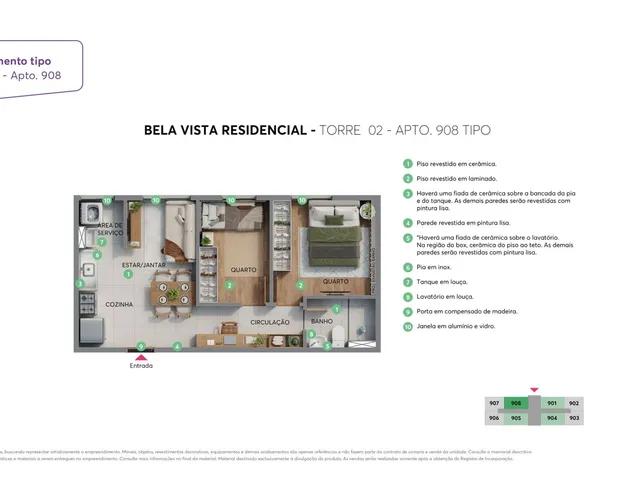 Imagem 11: Residencial Bela Vista Apartamento à venda no bairro Pernambués - Salvador/BAde
