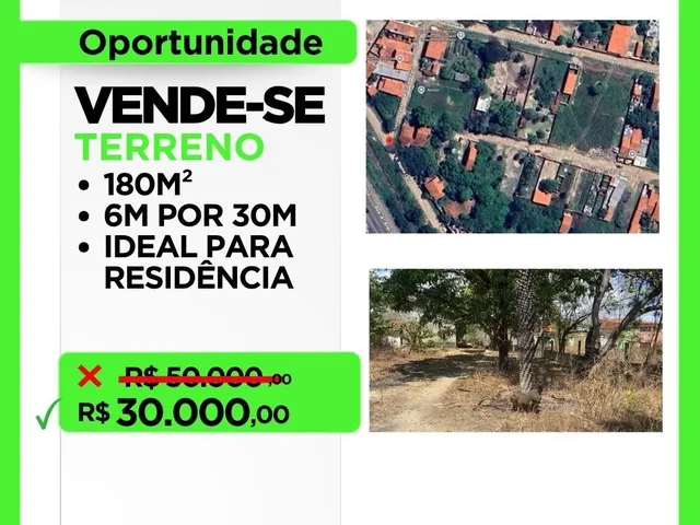 Imagem: TERRENO 6m x 30m - 180M²