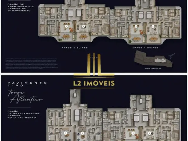 Imagem 2: LANÇAMENTO - 4 SUÍTES - 204M² - 03 VAGAS - FRENTE MAR - CYANO - RIO VERMELHO