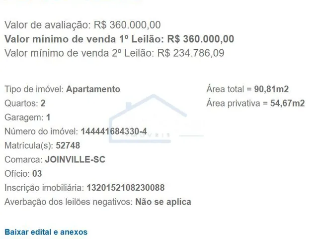Imagem 3: Oportunidade Apartamento 2 quartos no Bairro Bucarein em Joinville-SC