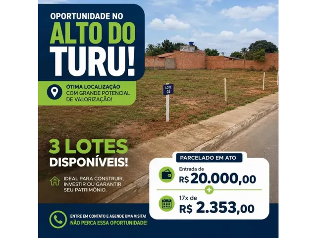 Imagem: O terreno possui 225m² de Área e está localizado em Alto