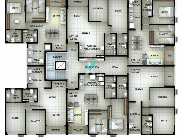 Imagem 9: Edf. Sevilha Apartamento com 4 dormitórios