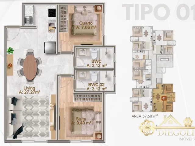 Imagem 3: Apto em Brusque Apartamento com 2 dormitórios