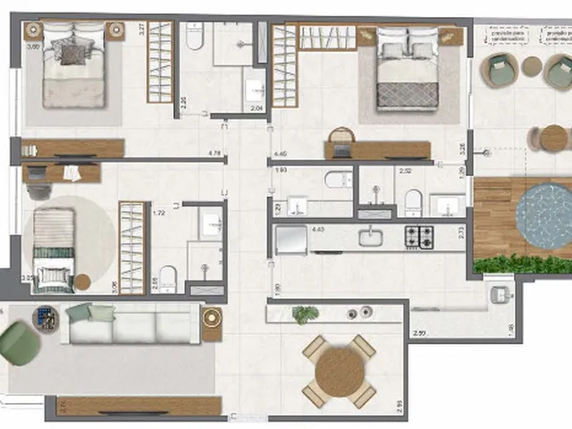 Imagem 4: Apartamento Com 3 Quartos no Leblon