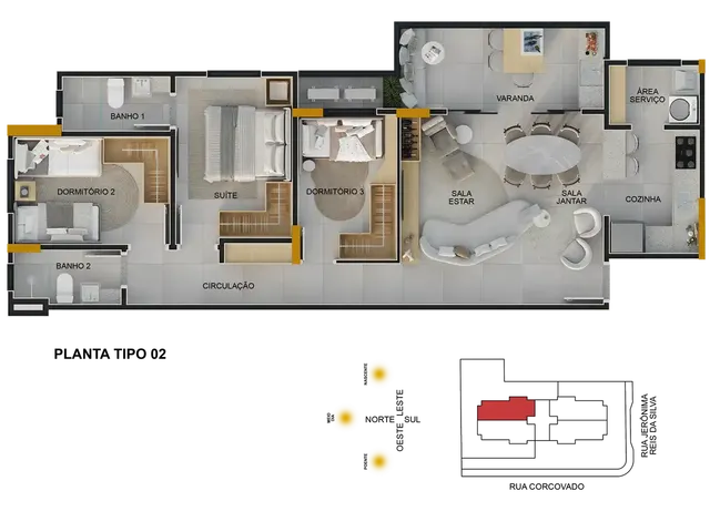 Imagem 16: Leme do Praia Apartamento com 3 dormitórios