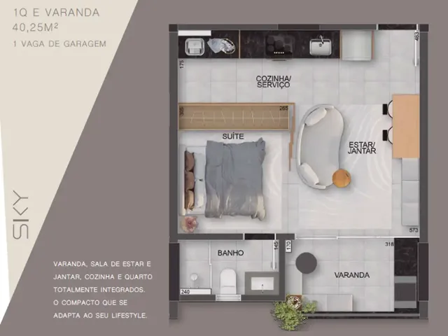 Imagem 5: Terraço Sky Apartamento com 2 dormitórios
