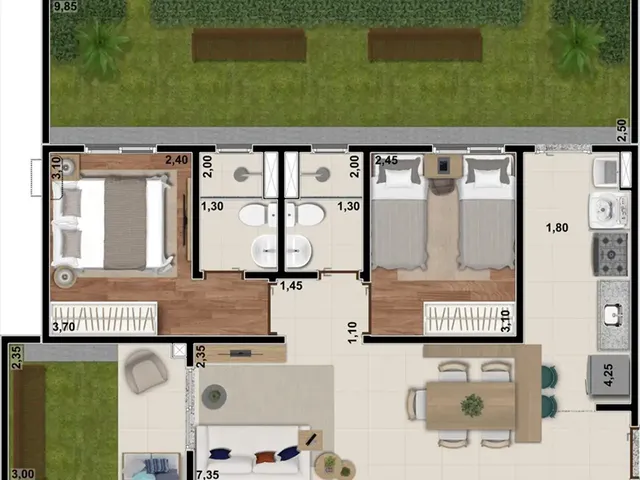 Imagem 3: Origon Apartamento com 2 dormitórios