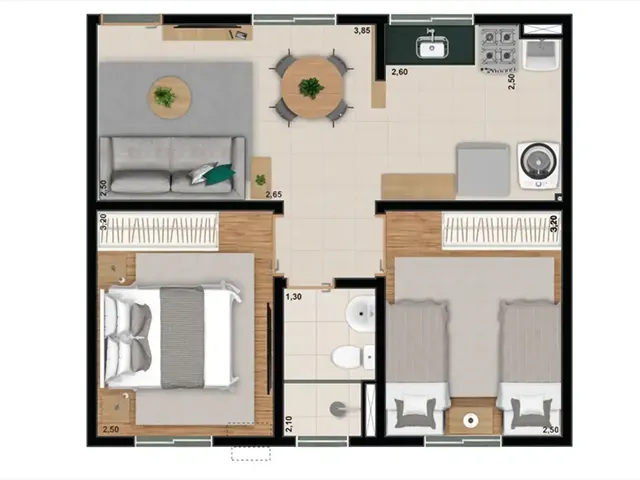 Imagem 8: Reserva Buritis Apartamento com 2 dormitórios