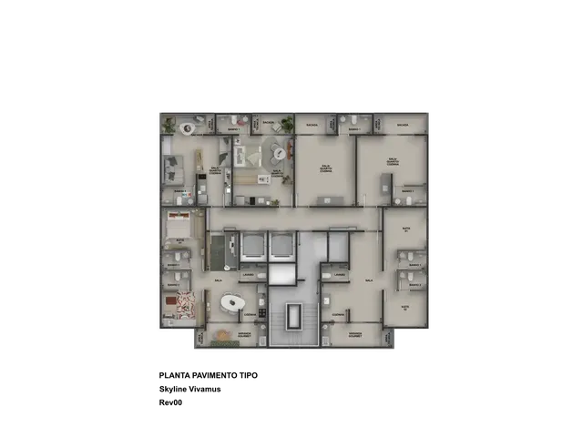 Imagem 3: Skyline Vivamus Apartamento com 2 dormitórios