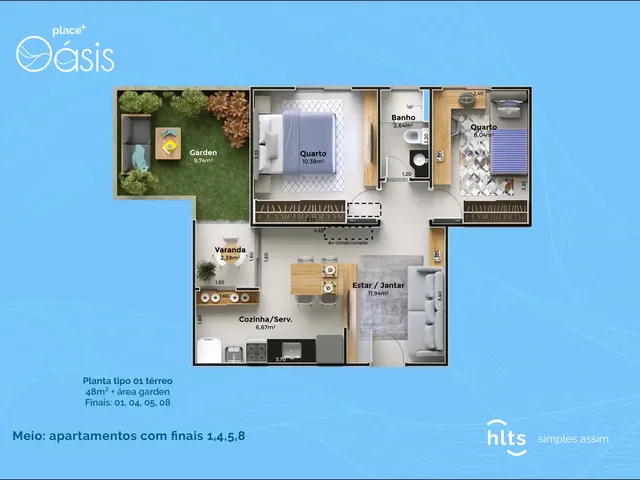 Imagem 11: Place+ Oásis Apartamento com 2 dormitórios
