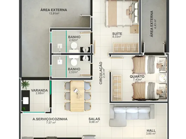 Imagem 5: Garden Sul Apartamento com 2 dormitórios