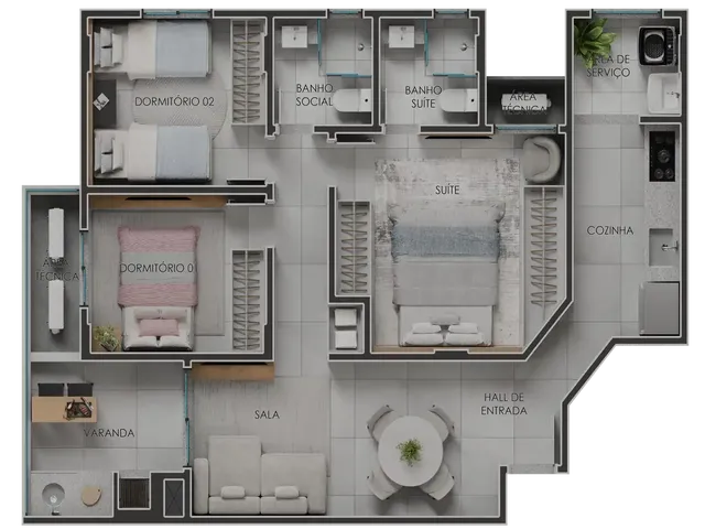 Imagem 10: Egeo Residence Apartamento com 3 dormitórios