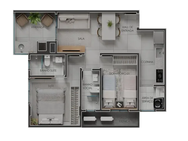 Imagem 13: Egeo Residence Apartamento com 3 dormitórios