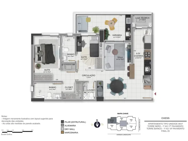 Imagem 16: Chess Apartamento com 2 dormitórios