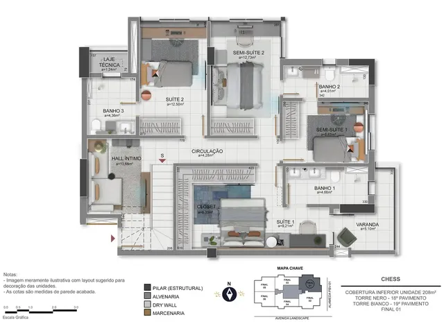 Imagem 5: Chess Apartamento com 2 dormitórios