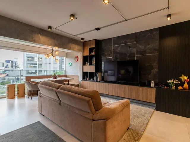 Imagem: O apartamento possui 1 Dormitório, 1 Suíte, 2 Banheiros,