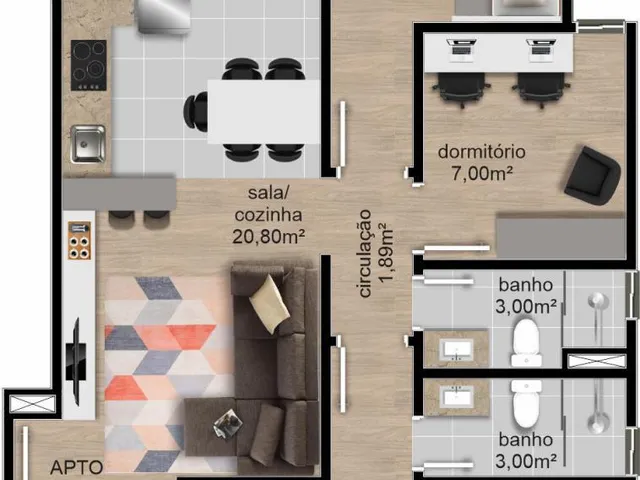 Imagem 3: Apartamento | 02 dormitórios