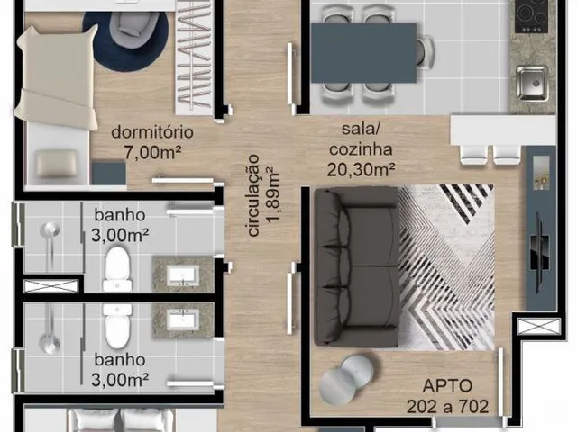 Imagem 4: Apartamento | 02 dormitórios