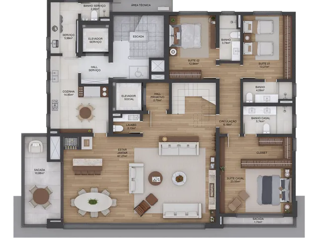 Imagem 2: Soffio Apartamento com 3 dormitórios