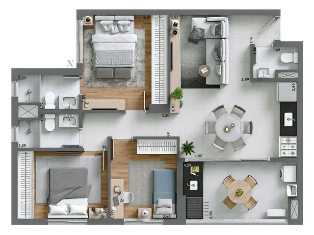Imagem 5: Auten Apartamento com 3 dormitórios
