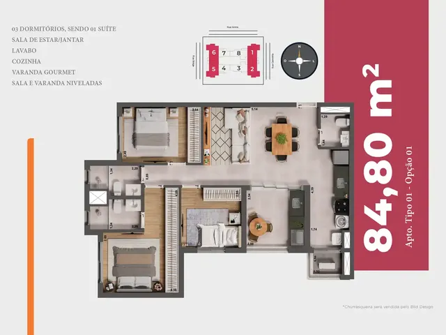 Imagem 10: Dot Apartamento com 3 dormitórios