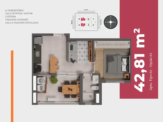 Imagem 14: Dot Apartamento com 3 dormitórios