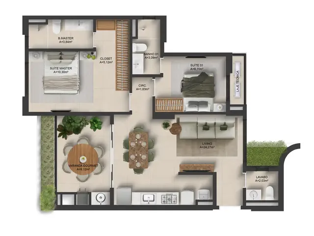 Imagem 12: Piatra Apartamento com 2 dormitórios