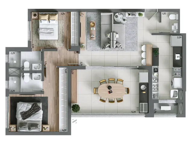 Imagem 11: Mozaic Apartamento com 3 dormitórios