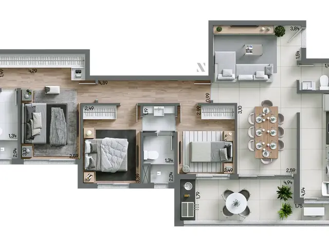 Imagem 4: Mozaic Apartamento com 3 dormitórios