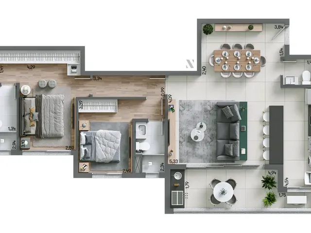 Imagem 14: Mozaic Apartamento com 3 dormitórios