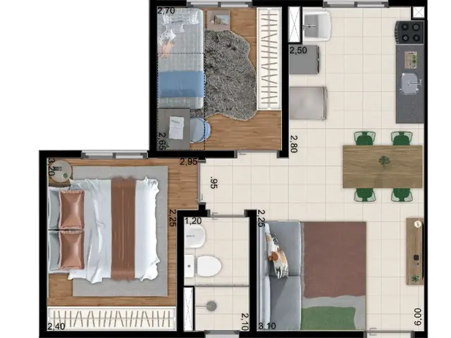 Imagem 5: Jardim Sul Apartamento com 2 dormitórios