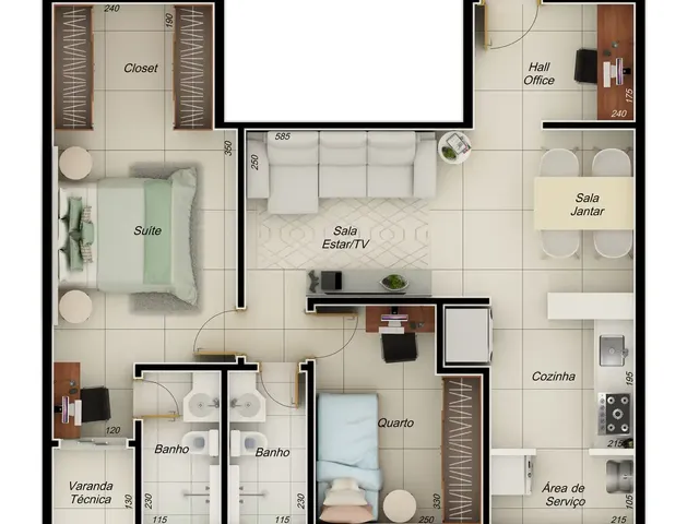 Imagem 5: Gaia Residence Apartamento com 2 dormitórios