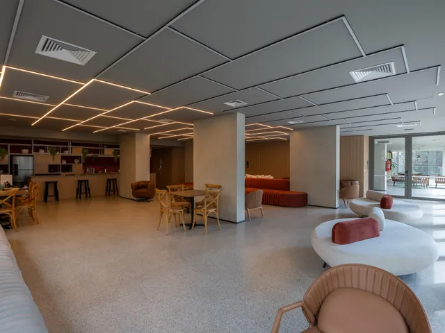 Imagem: O studio possui 1 Dormitório, 1 Banheiro, 27m² de Área,