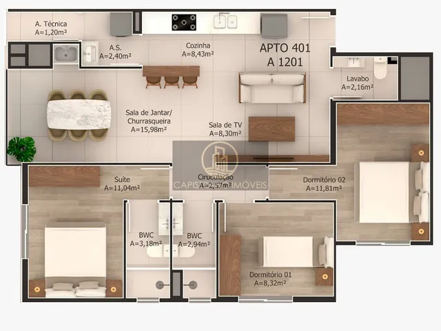 Imagem 13: Apartamento à venda no bairro São Francisco de Assis - Camboriú/SC