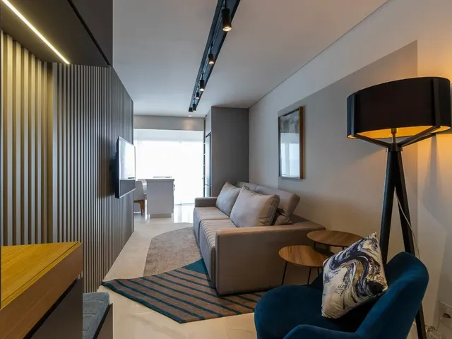 Imagem: O apartamento possui 1 Dormitório, 1 Suíte, 1 Banheiro, 1