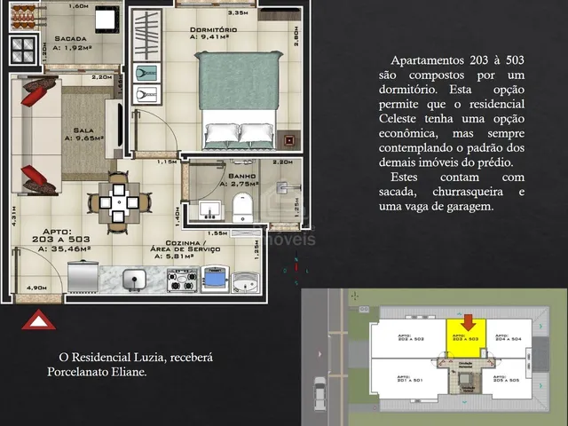 Imagem 6: Apartamento 01 dormitório, mobiliado