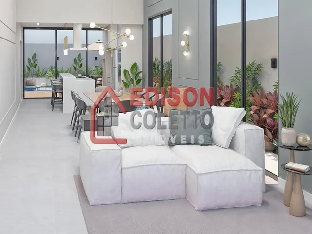 Imagem: A casa em condomínio possui 3 Dormitórios, 3 Suítes, 5