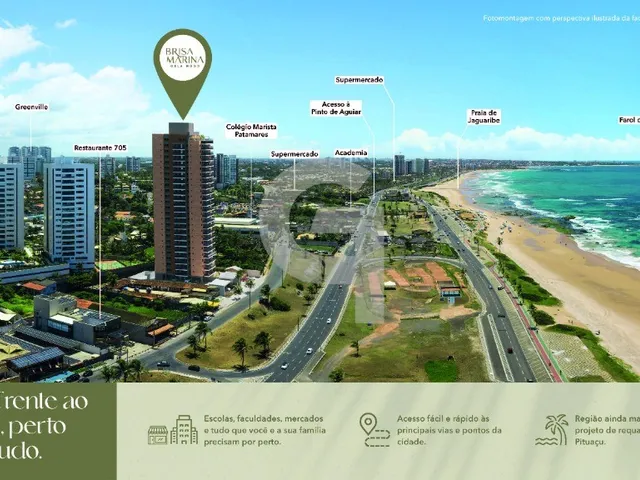 Imagem 3: Apartamento com 2 quartos sendo 1 suíte e beira-mar no Brisa Marina Orla Mood em