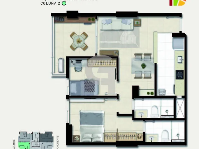 Imagem 16: Apartamento 2 quartos, 1 suíte e varanda no Resid. Barcelona em Luiz Anselmo, Salvador