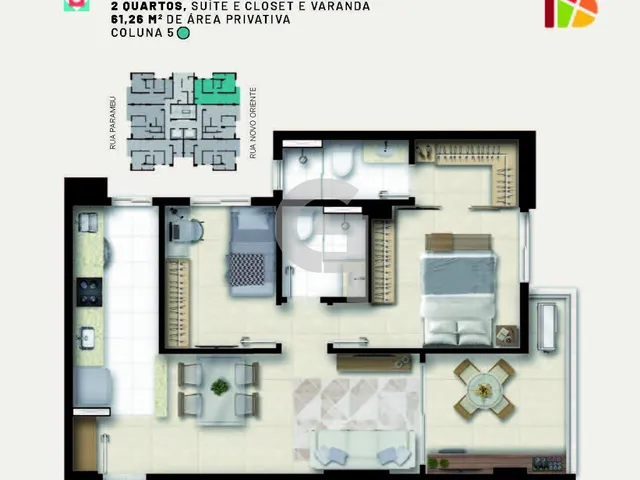 Imagem 12: Apartamento 2 quartos, 1 suíte e varanda no Resid. Barcelona em Luiz Anselmo, Salvador