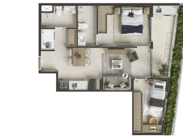 Imagem 5: Soul Rio Bairro de Fátima: Studios e 2 Quartos com Lazer no Rooftop e Vista Incrível