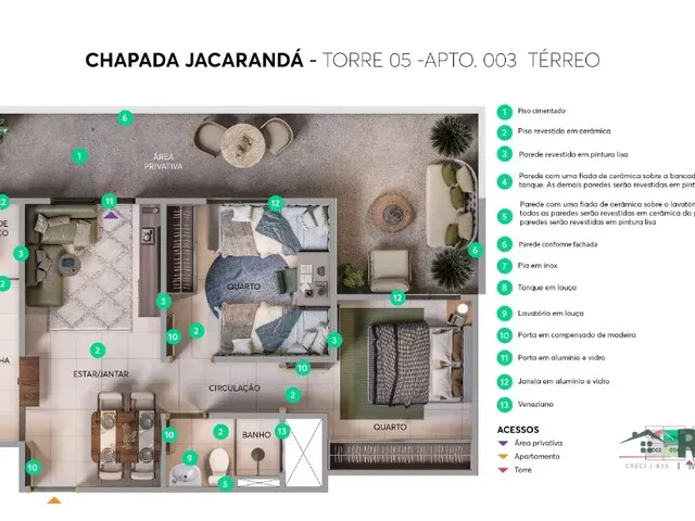 Imagem 4: Apartamento para venda, 2 quarto(s), Coophema, Cuiabá