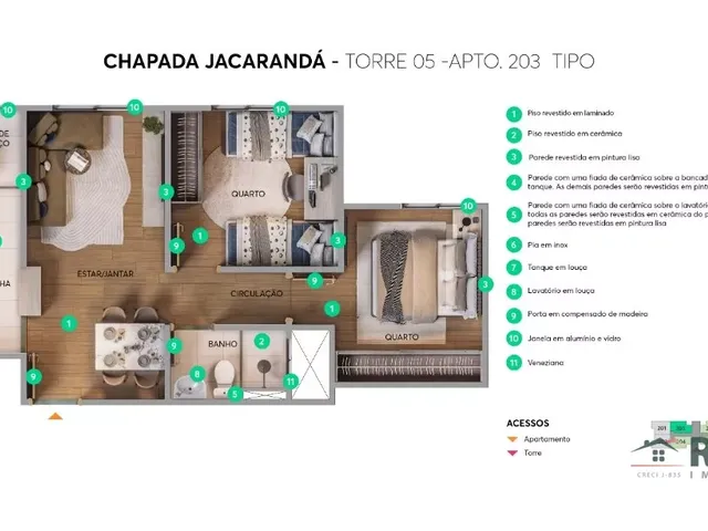Imagem 2: Apartamento para venda, 2 quarto(s), Coophema, Cuiabá