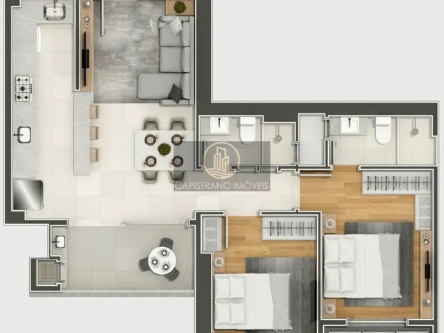 Imagem 6: Ótimo apartamento com 3 dormitórios sendo 1 suite! Área de lazer completa
