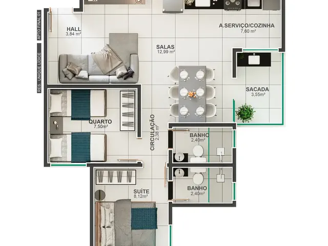 Imagem 10: Unique Lídice Apartamento com 2 dormitórios