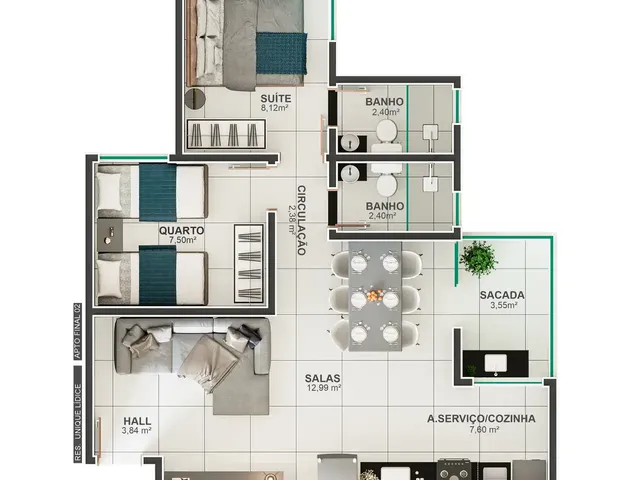 Imagem 12: Unique Lídice Apartamento com 2 dormitórios